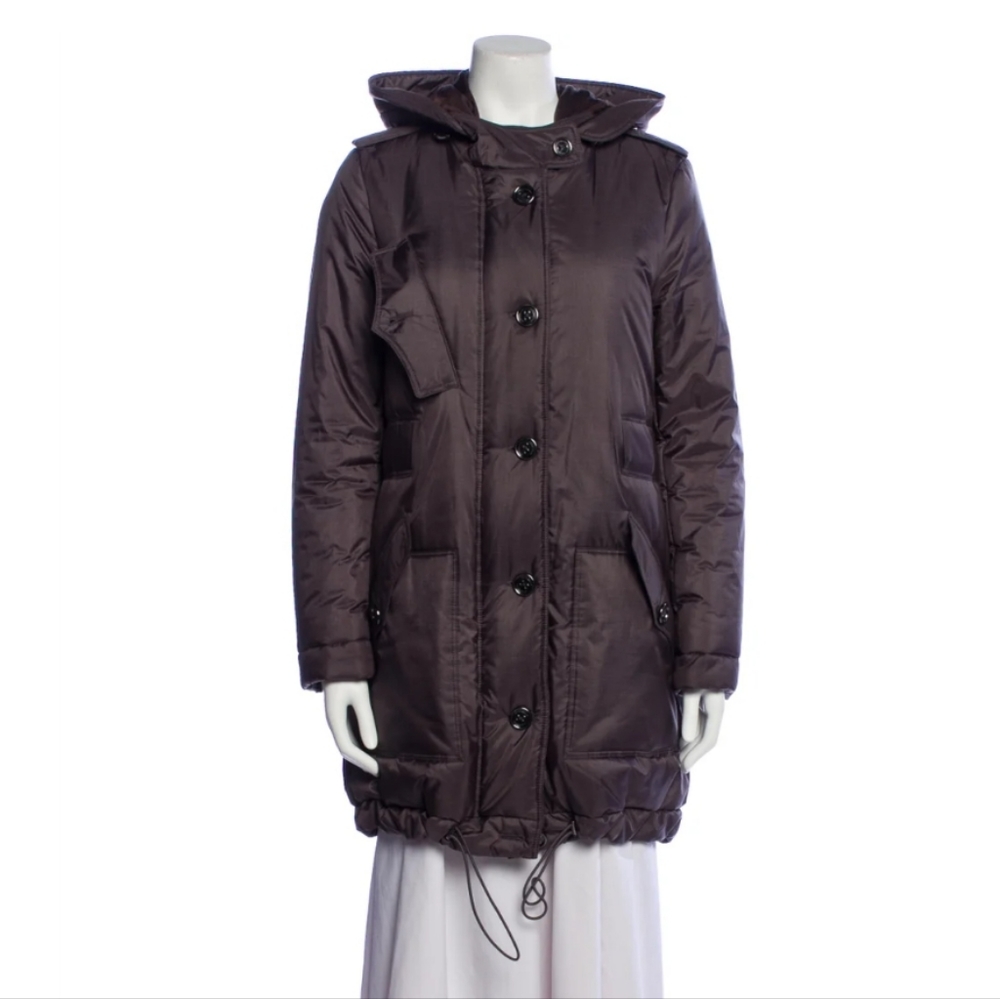 Burberry London Grey Parka with Hood